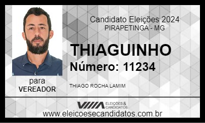 Candidato THIAGUINHO 2024 - PIRAPETINGA - Eleições