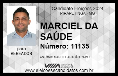 Candidato MARCIEL DA SAÚDE 2024 - PIRAPETINGA - Eleições