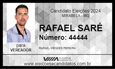 Candidato RAFAEL SARÉ 2024 - MIRABELA - Eleições