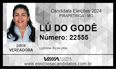 Candidato LÚ DO GODÊ 2024 - PIRAPETINGA - Eleições