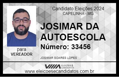 Candidato JOSIMAR DA AUTOESCOLA 2024 - CAPELINHA - Eleições