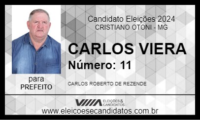 Candidato CARLOS VIEIRA 2024 - CRISTIANO OTONI - Eleições