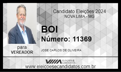 Candidato BOI 2024 - NOVA LIMA - Eleições