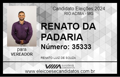 Candidato RENATO DA PADARIA 2024 - RIO ACIMA - Eleições