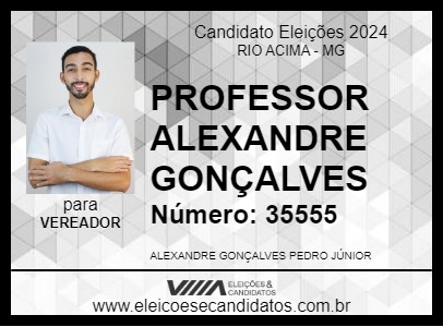 Candidato PROFESSOR ALEXANDRE GONÇALVES 2024 - RIO ACIMA - Eleições