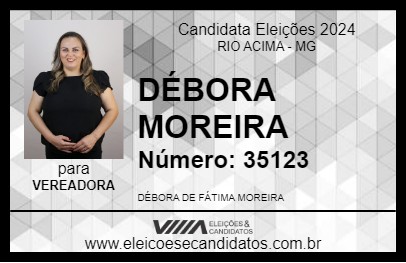 Candidato DÉBORA MOREIRA 2024 - RIO ACIMA - Eleições