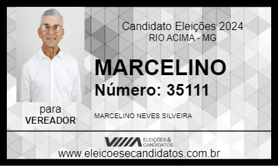 Candidato MARCELINO  2024 - RIO ACIMA - Eleições