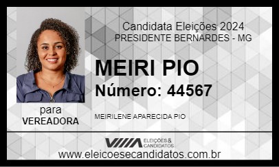 Candidato MEIRILENE PIO 2024 - PRESIDENTE BERNARDES - Eleições