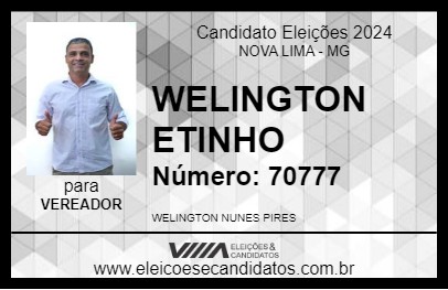 Candidato WELINGTON ETINHO 2024 - NOVA LIMA - Eleições