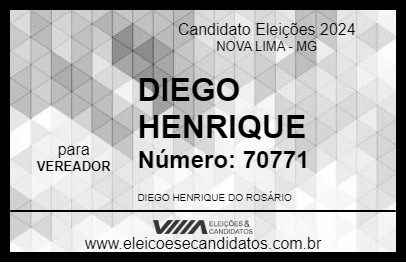 Candidato DIEGO HENRIQUE 2024 - NOVA LIMA - Eleições