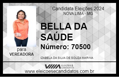 Candidato BELLA DA SAÚDE 2024 - NOVA LIMA - Eleições