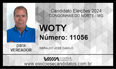 Candidato WOTY 2024 - CONGONHAS DO NORTE - Eleições