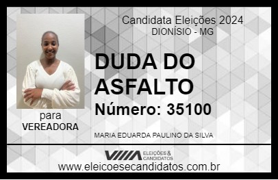 Candidato DUDA DO ASFALTO 2024 - DIONÍSIO - Eleições