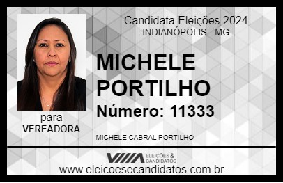 Candidato MICHELE PORTILHO 2024 - INDIANÓPOLIS - Eleições