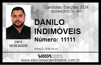 Candidato DANILO INDIMÓVEIS 2024 - INDIANÓPOLIS - Eleições