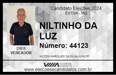 Candidato NILTINHO DA LUZ 2024 - ESTIVA - Eleições