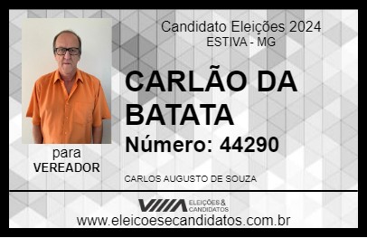 Candidato CARLÃO DA BATATA 2024 - ESTIVA - Eleições