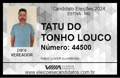 Candidato TATU DO TONHO LOUCO 2024 - ESTIVA - Eleições