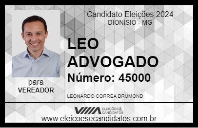 Candidato LEO ADVOGADO 2024 - DIONÍSIO - Eleições