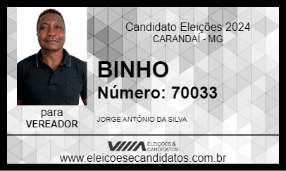 Candidato BINHO 2024 - CARANDAÍ - Eleições