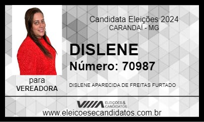 Candidato DISLENE 2024 - CARANDAÍ - Eleições