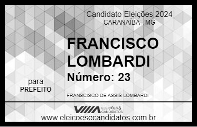 Candidato FRANCISCO LOMBARDI 2024 - CARANAÍBA - Eleições