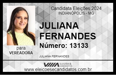 Candidato JULIANA FERNANDES 2024 - INDIANÓPOLIS - Eleições