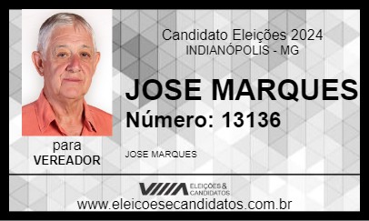 Candidato JOSE MARQUES 2024 - INDIANÓPOLIS - Eleições