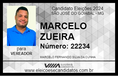 Candidato MARCELO ZUEIRA 2024 - SÃO JOSÉ DO GOIABAL - Eleições