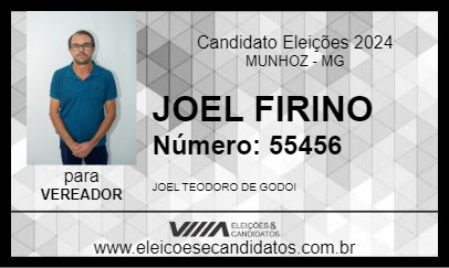 Candidato JOEL FIRINO 2024 - MUNHOZ - Eleições