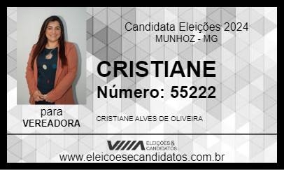 Candidato CRISTIANE 2024 - MUNHOZ - Eleições