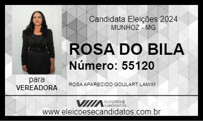 Candidato ROSA DO BILA 2024 - MUNHOZ - Eleições