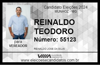 Candidato REINALDO TEODORO 2024 - MUNHOZ - Eleições