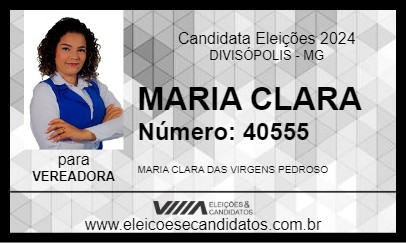 Candidato MARIA CLARA 2024 - DIVISÓPOLIS - Eleições