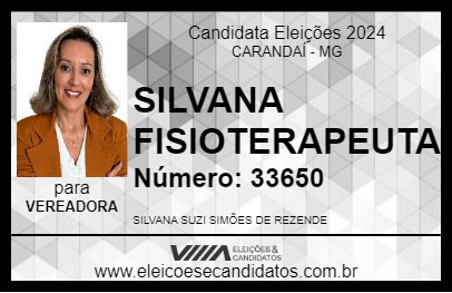 Candidato SILVANA FISIOTERAPEUTA 2024 - CARANDAÍ - Eleições