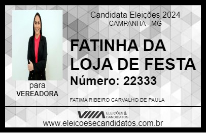 Candidato FATINHA DA LOJA DE FESTA 2024 - CAMPANHA - Eleições