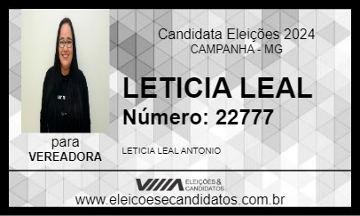 Candidato LETICIA LEAL 2024 - CAMPANHA - Eleições