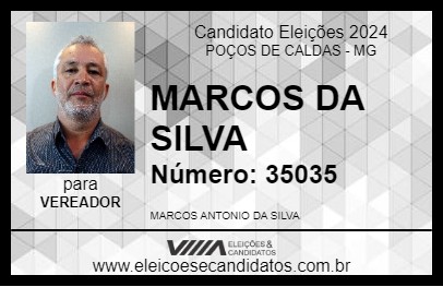 Candidato MARCOS DA SILVA 2024 - POÇOS DE CALDAS - Eleições