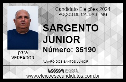 Candidato SARGENTO JUNIOR 2024 - POÇOS DE CALDAS - Eleições