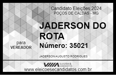 Candidato JADERSON DO ROTA 2024 - POÇOS DE CALDAS - Eleições