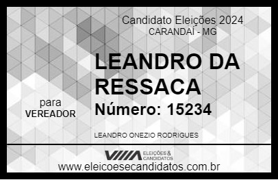 Candidato LEANDRO DA RESSACA 2024 - CARANDAÍ - Eleições