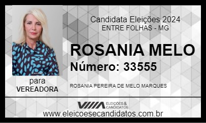 Candidato ROSANIA MELO 2024 - ENTRE FOLHAS - Eleições