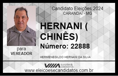 Candidato HERNANI ( CHINÊS) 2024 - CARANDAÍ - Eleições