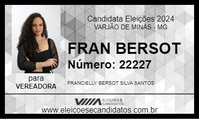 Candidato FRAN BERSOT 2024 - VARJÃO DE MINAS - Eleições