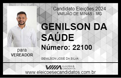 Candidato GENILSON DA SAÚDE 2024 - VARJÃO DE MINAS - Eleições