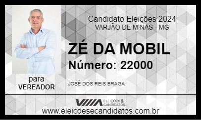 Candidato ZÉ DA MOBIL 2024 - VARJÃO DE MINAS - Eleições