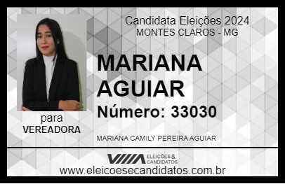 Candidato MARIANA AGUIAR 2024 - MONTES CLAROS - Eleições