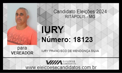 Candidato IURY 2024 - RITÁPOLIS - Eleições