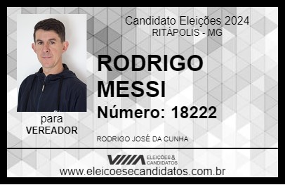 Candidato RODRIGO MESSI 2024 - RITÁPOLIS - Eleições