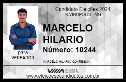 Candidato MARCELO HILARIO  2024 - ALVINÓPOLIS - Eleições